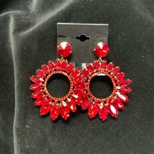 Rhinestone Earrings NWOT